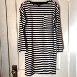 Ralph Lauren Black & White stripped dress, size M